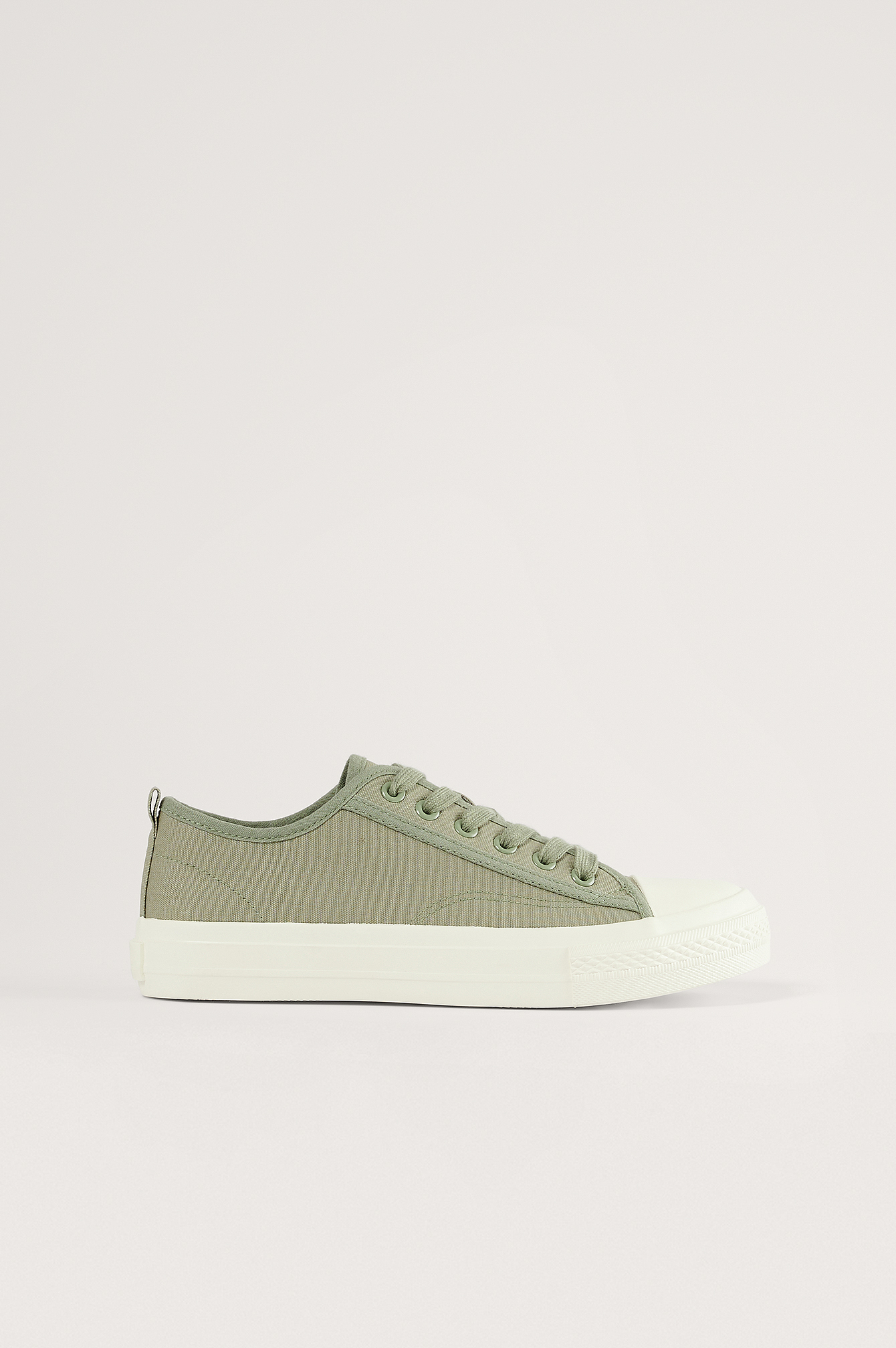 Khaki Low Lace Up Trainers