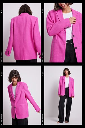 Pink Structured Oversized Blazer